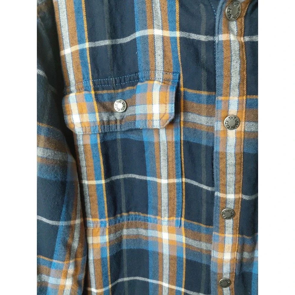 The North Face Campshire Sherpa Lined Hooded Flannel Shirt Jacket Mens XL